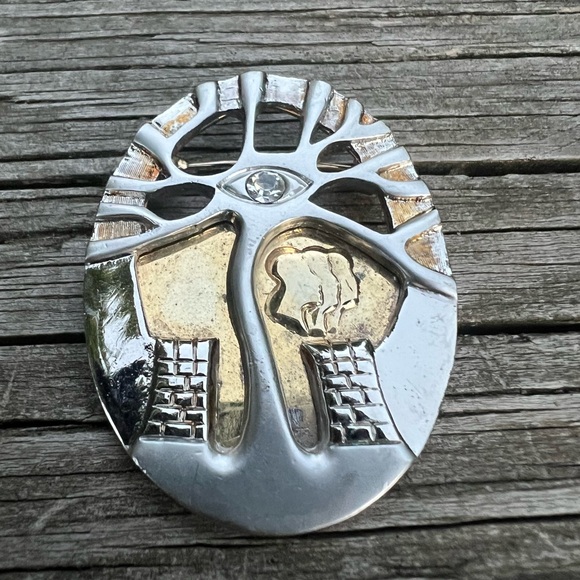Vintage Judaica Tree Of Life 2005 Brooch Eyal Lichtenstein Preowned As Is - Picture 1 of 16